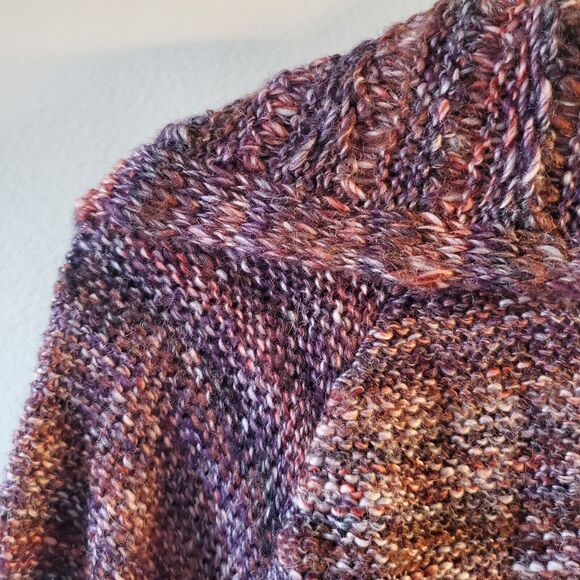 Knox Rose Sz L Long Chunky Knit Button Front Cardigan Sweater Coat Wool Alpaca - Picture 4 of 10